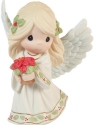 Precious Moments 211019 Annual Angel With Red Poinsettia Figurine
