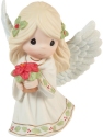 Precious Moments 211019 Annual Angel with Red Poinsettia Figurine