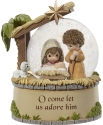 Precious Moments 211106 Nativity with Palm Tree Musical Snow Globe