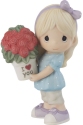 Precious Moments 212001 Blonde Girl Holding Flower Pot Figurine