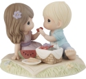 Precious Moments 212004 Couple with Picnic Basket Figurine