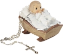 Precious Moments 212406 Baby Boy In Cradle Baptism Figurine