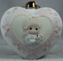 Precious Moments 212520 Girl On Heart Shaped Ornament