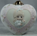 Precious Moments 212520i Girl On Heart Shaped Ornament