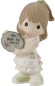Precious Moments 213005D Brunette Girl With Painted Rock Figurine