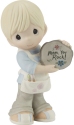 Precious Moments 213006 Blonde Boy with Mother's Day Rock Figurine
