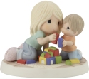 Precious Moments 213011 Mom and Little Boy with Blocks Figurine