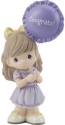 Precious Moments 216008 Girl With Purple Balloon Congrats Figurine