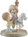 Precious Moments 221019N Couple On Merry-go-round Horse Figurine