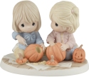 Precious Moments 221021i Two Friends Carving Pumpkins Figurine