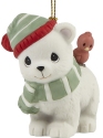 Precious Moments 221023 Polar Bear With Scarf Christmas Ornament