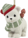 Precious Moments 221023 Polar Bear with Scarf Christmas Ornament