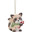 Precious Moments 221024 Raccoon With Candy Cane Ornament