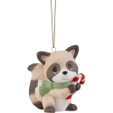 Precious Moments 221024N Raccoon With Candy Cane Ornament