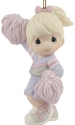 Precious Moments 221026 Cheerleader Christmas Ornament -Blonde