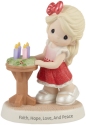 Precious Moments 221031 Girl with Advent Wreath Figurine