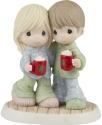 Precious Moments 221033N Couple In Matching Christmas Pajamas Figurine