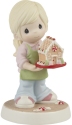 Precious Moments 221036N Blonde Girl with Gingerbread House Figurine