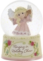 Precious Moments 221104 Annual Angel with Bell Musical Snow Globe