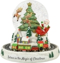 Special Sale SALE221106 Precious Moments 221106 Santa's Sleigh and Train Rotating Musical LED Snow Globe with Blower