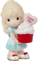 Precious Moments 222001 Blonde Girl Holding Red Velvet Cupcake Figurine