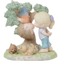 Precious Moments 222006N Ltd Ed Couple With Boy Hanging Upside Down From Tree Figurine