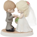 Precious Moments 222009N Traditional Bride And Groom With Rings Figurine