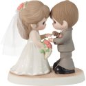 Precious Moments 222009E Traditional Bride And Groom With Rings Figurine - Brunette