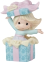 Precious Moments 222012 Girl Jumping Out Of Present Figurine