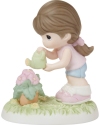 Precious Moments 222014N Brunette Girl Planting Flower With Watering Can Figurine