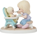Precious Moments 222017N Mom Feeding Baby In Highchair Figurine
