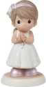 Precious Moments 222021E Standing Communion Brunette Girl Figurine