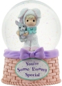 Precious Moments 222101 Child Dressed As Bunny Musical Snow Globe