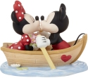 Precious Moments 222701N Disney Mickey Mouse and Minnie Mouse In Row Boat Figurine