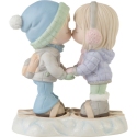 Precious Moments 231019 Winter Couple Kissing Figurine
