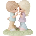 Precious Moments 231020N Couple Making Hand Heart Figurine