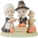 Precious Moments 231022N Ltd Ed Pilgrims With Corn Stack Figurine