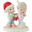 Precious Moments 231040 Christmas Friends Giving Gift Figurine