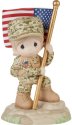 Precious Moments 232017 Military Girl Holding Flag Figurine