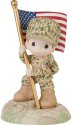 Precious Moments 232018 Military Boy Holding Flag Figurine
