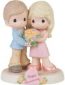 Precious Moments 232028N Couple Holding Floral Bouquet Anniversary Figurine