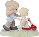 Precious Moments 232034N Mom Guiding Son on Scooter Figurine