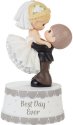 Precious Moments 232109N Groom Holding Bride Wedding Musical