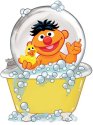 Precious Moments 237102 Sesame Street Ernie in Bathtub Snow Globe