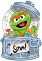 Precious Moments 237103N Sesame Street Oscar in Garbage Can Snow Globe