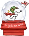 Precious Moments 237104 Peanuts Snoopy and Red Baron Snow Globe