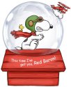 Precious Moments 237104N Peanuts Snoopy and Red Baron Snow Globe