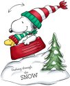 Precious Moments 237105 Peanuts Snoopy Rocking Sledding Musical