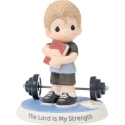 Precious Moments 252010N Boy With Bible And Weights Figurine
