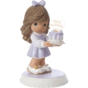 Precious Moments 252017N Dark Birthday Girl Holding Cake Figurine